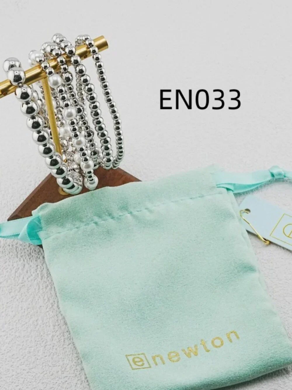 Enewton Platinum Bead & Pearl Five-Piece Bracelet Set